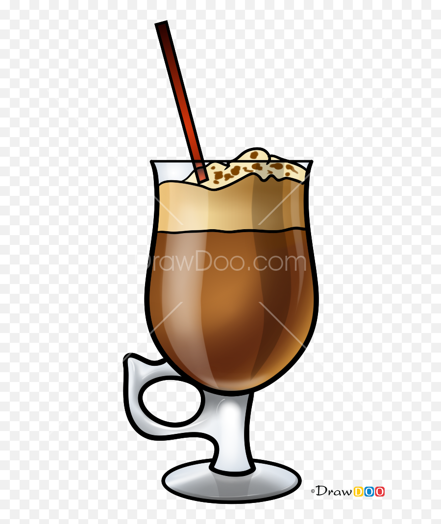 How To Draw Irish Coffee Coctails - Ice Cream Sodas Emoji,Chocolate Milk Emoji