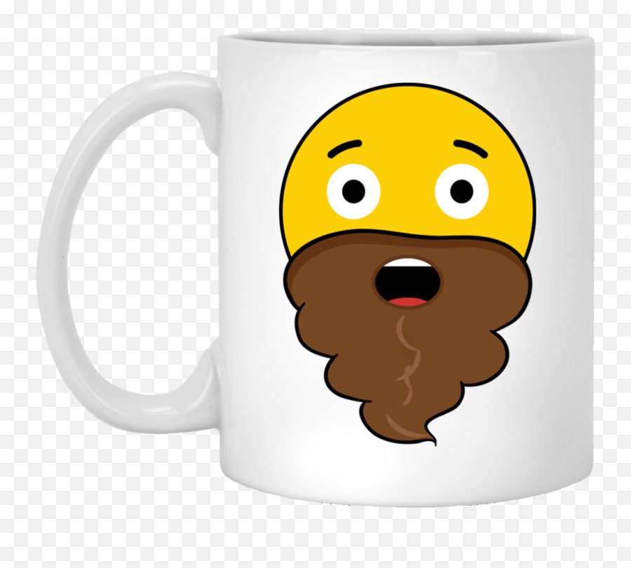 Emoji With Poop Beard Transparent Cartoon - Jingfm Beer Stein,Beard Emoji