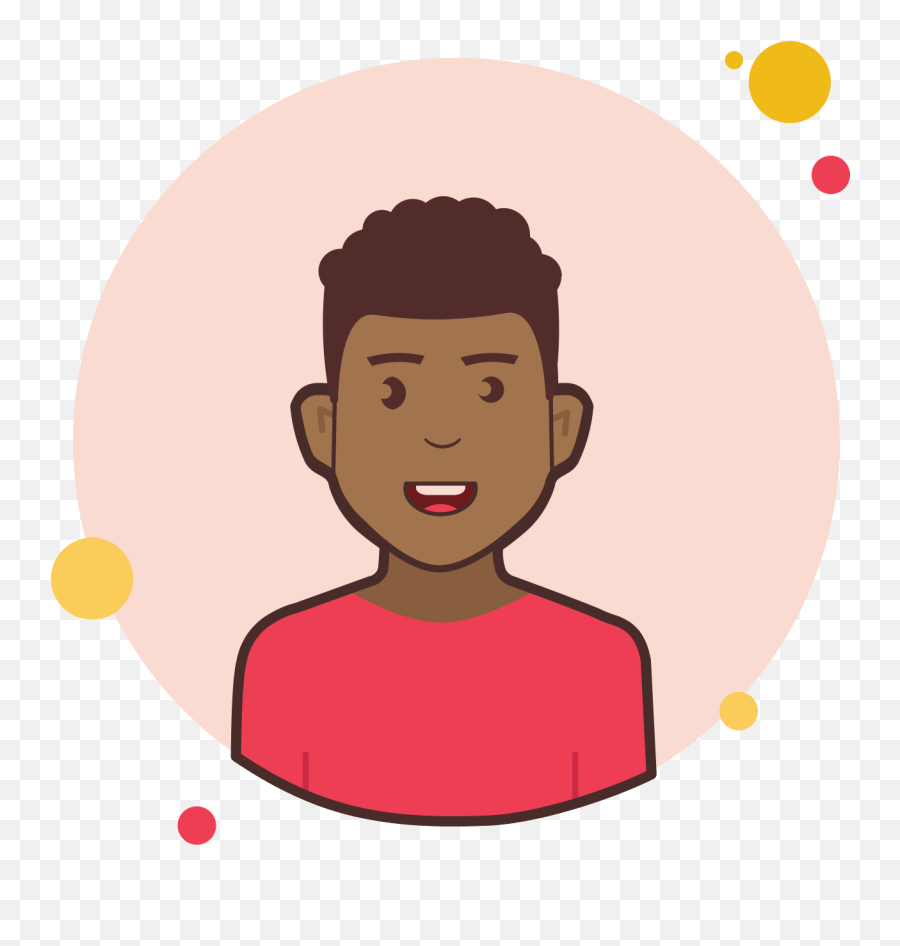 Curly Hair Man In Red Shirt Icon - Personas Señalando Curly Hair Illustration Men Emoji,Curly Hair Emoji