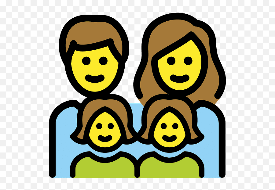 Family Man Woman Girl Girl Emoji Clipart Free Download - Emoji Famille,Girl Emoji Transparent