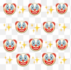 Sticker Emoji Clown Freetoedit - Black Background Clown Emoji,Clown Emoji Transparent