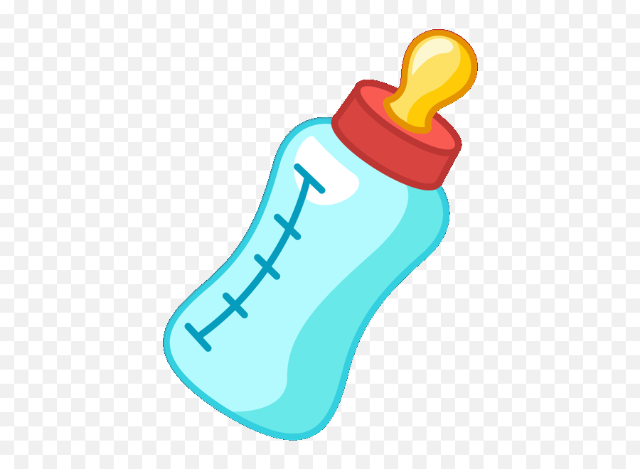 Blue Bottle Stickers For Android Ios - Baby Milk Bottle Clipart Emoji,Milk Bottle Emoji