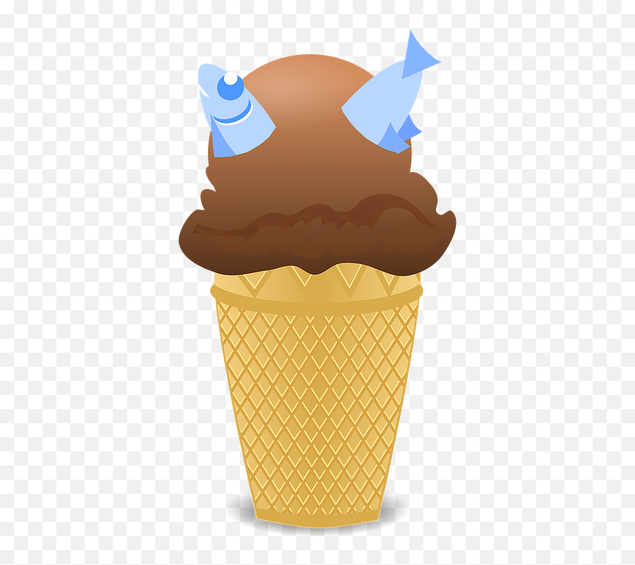 Ice Cream Sardines Fish - Cone Vector Ice Cream Png Emoji,Hot Chocolate Emoji