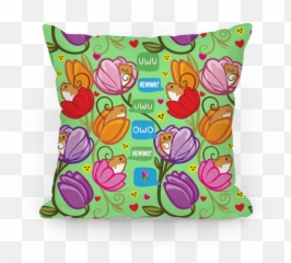Harvest Mice Emoji Floral Pattern Throw Pillow - Cushion