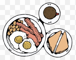 Breakfast Of Bacon And Eggs - Meal Clipart Black And White Emoji,Pizza Emoticon