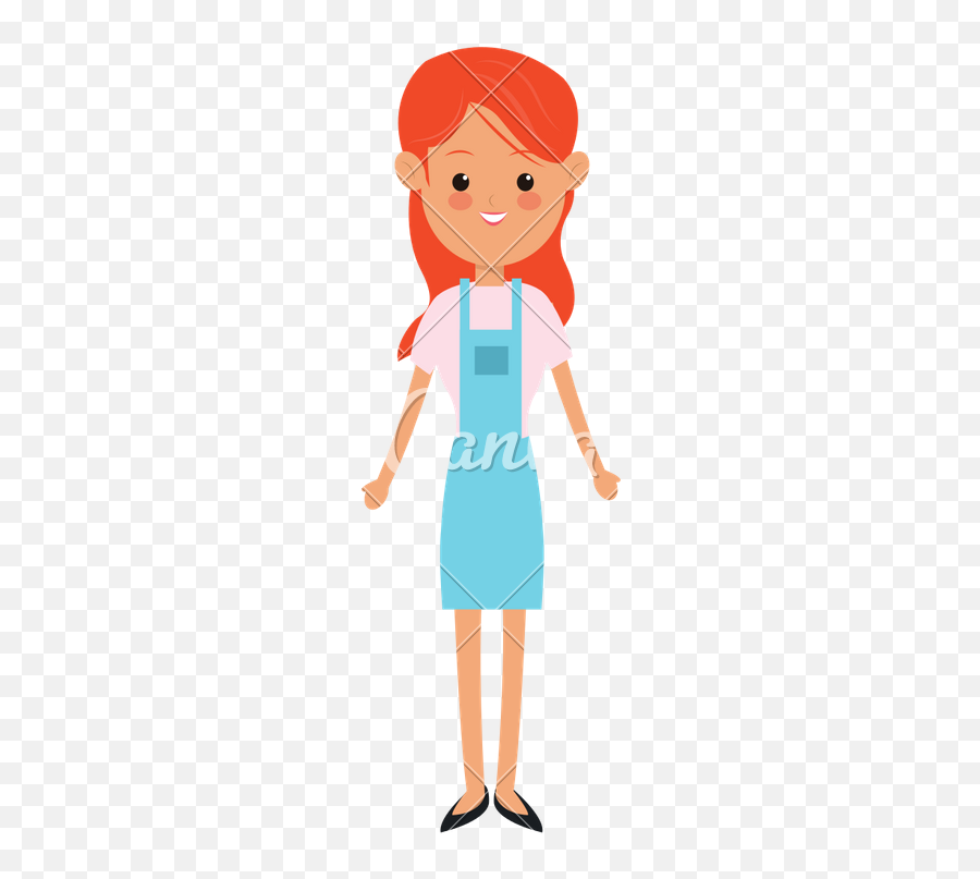 Single Woman Wearing Apron Icon - Cartoon Emoji,Single Ladies Emoji