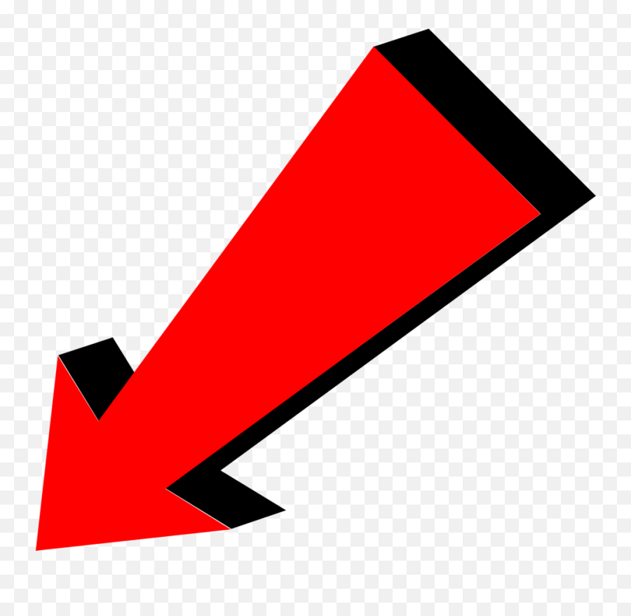 Arrow Red Pointing Bottom Left Transparent Png - Transparent Background Red Arrow Emoji,Left Arrow Emoji