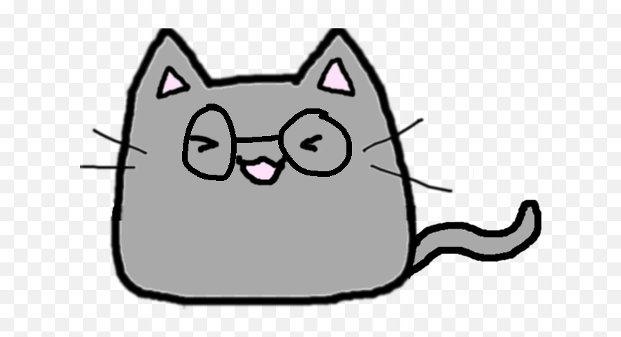 Nerd - Cat Blob Emoji,Pusheen Cat Emoji