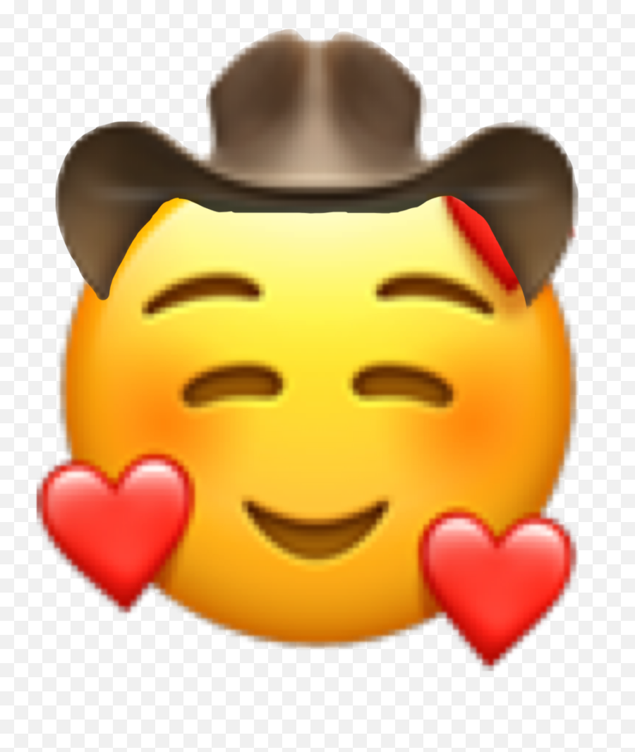 Emoji Cowboy Heart Iphone California Nature Night Art - Smiling Face With Three Hearts Emoji,Cowboy Emoji Meme