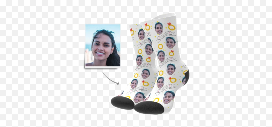 Custom Face Socks Photo Socks Off - Sock Emoji,Emoticon Socks