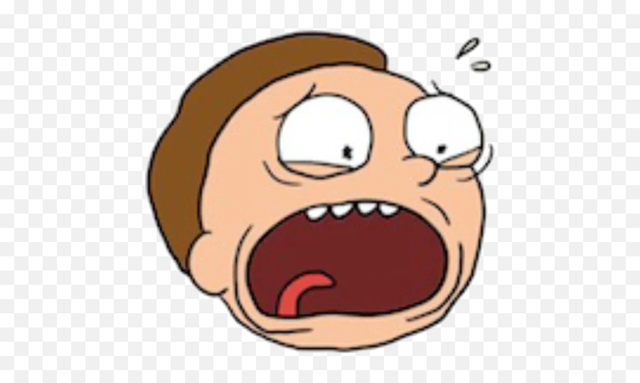 To Add Morty Faces Stickers For Telegram - Rick And Morty Morty Screaming Emoji,Drool Emoji Android