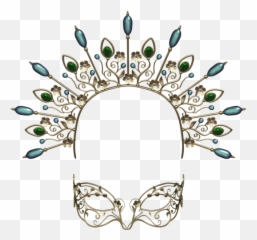 mask masquerade queen princess face cover crown girl - Headdress Png Deviantart Emoji