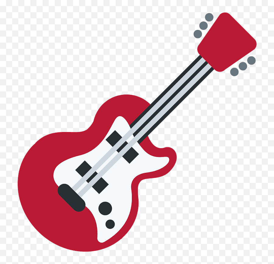 Guitar Emoji Clipart - Emoji Guitarra,Violin Trumpet Saxophone Emoji