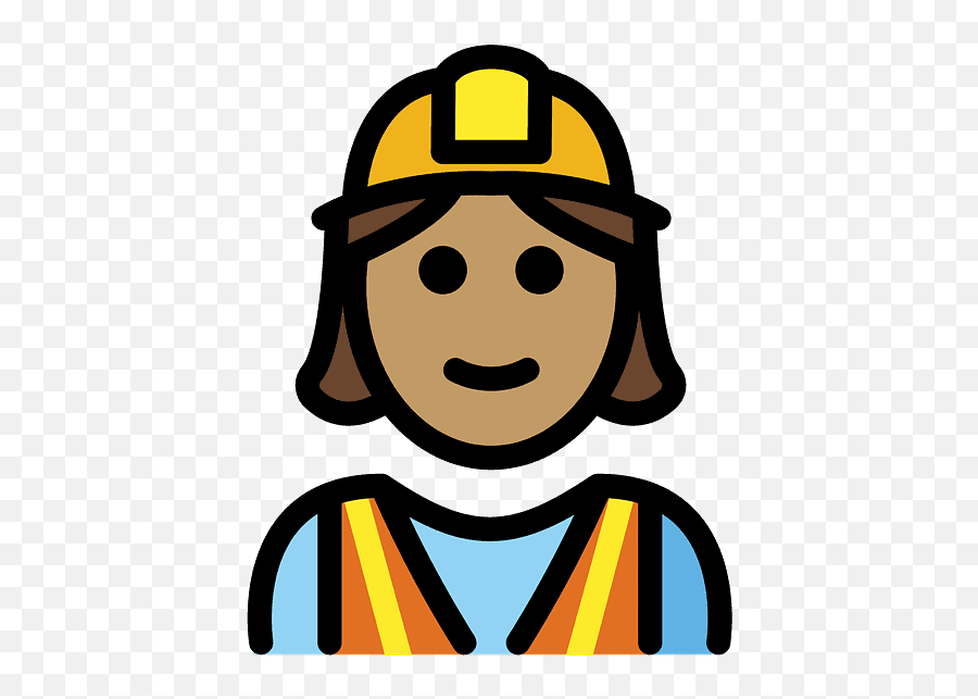 Woman Construction Worker Emoji Clipart - Construction Worker,Worker Emoji