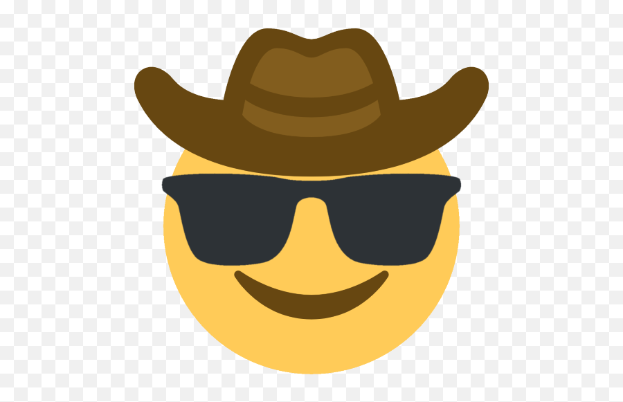 Custom Made Emojis To Oldest - Cowboy Emoji With Sunglasses,Idk Emoji