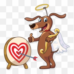 Cupid Dog Love Stickers By Mujahid Zafar - Cupid Dog Telegram Sticker Emoji,Cupid Emoji