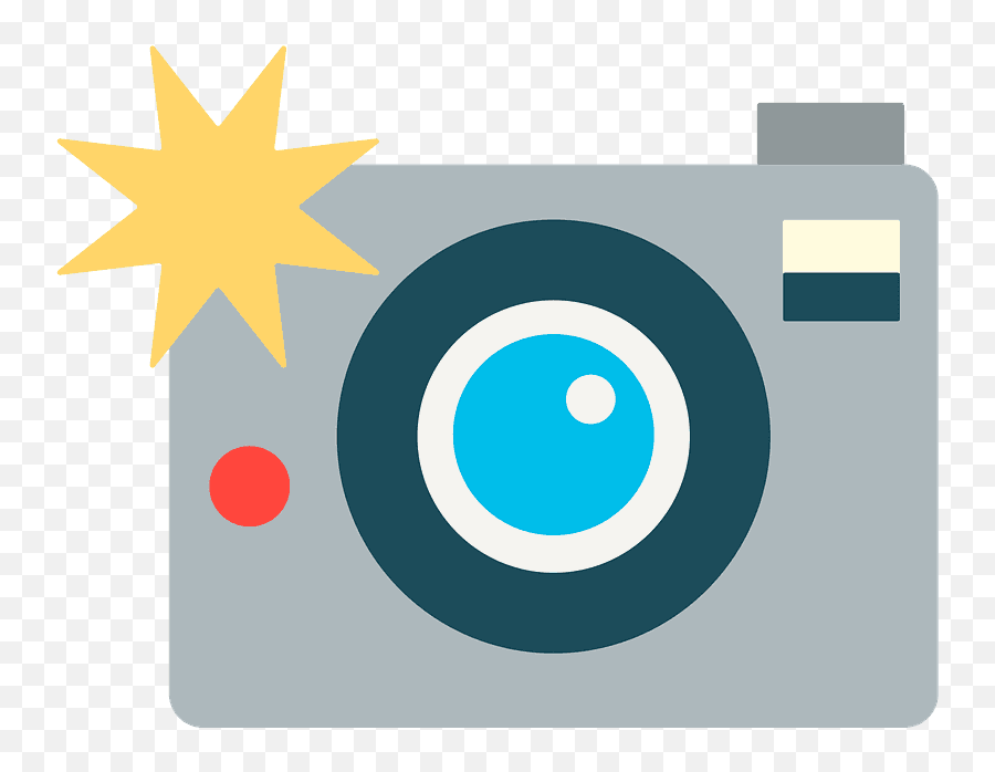 Camera With Flash Emoji Clipart - Clip Art Camera Flash,Firefox Emoji