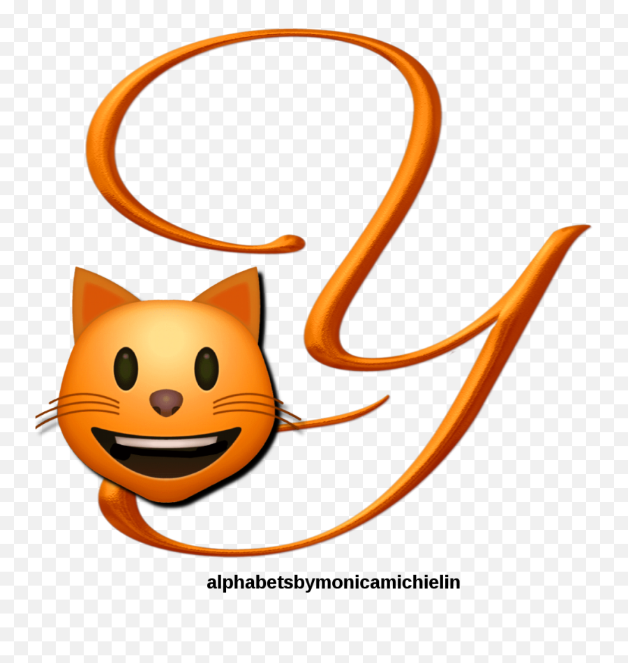 Monica Michielin Alphabets Cat Emoticon Emoji Alphabet Png - Happy,Cat Emoticon Facebook