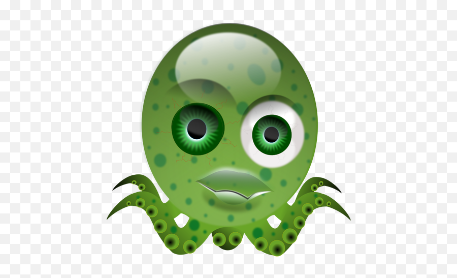 Funny Octopus Vector Illustration - O Sound Mouth Shape Emoji,Music Note Emoticon