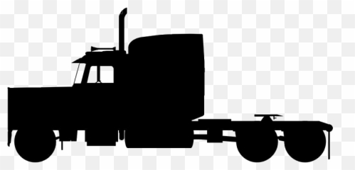 Semi - Silhouette Semi Truck Decal Emoji,Semi Truck Emoji