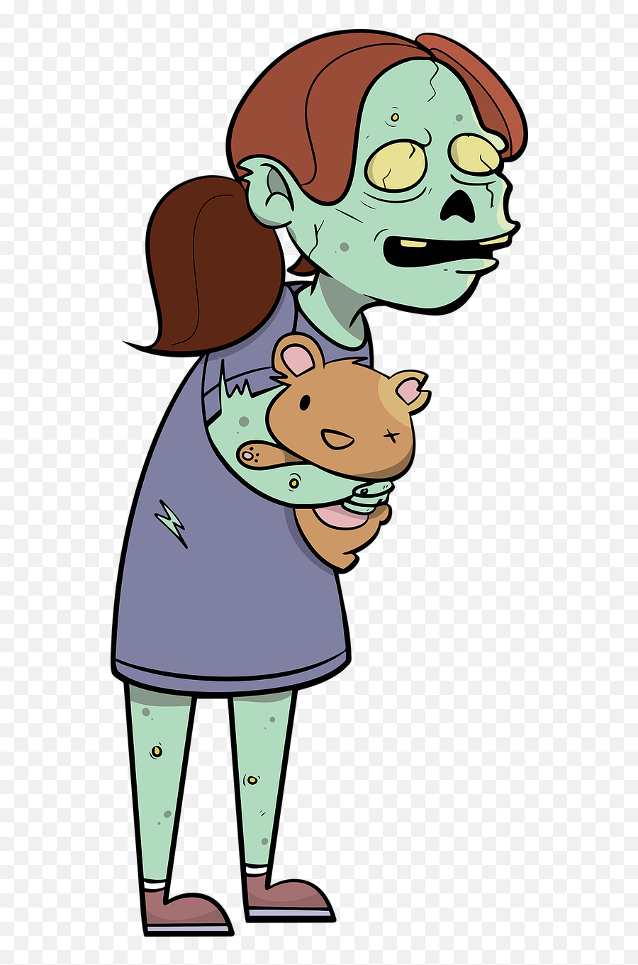 Zombie Scary Zombies Creepy Child - Zombie Girl Clipart Transparent Background Emoji,Fish Emoji