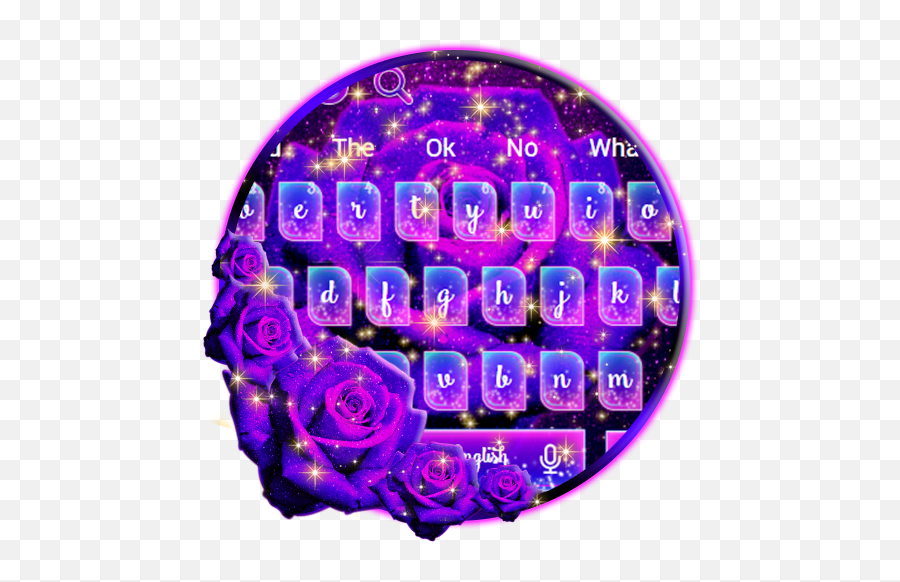 Luxurious Purple Rose Keyboard Theme - Circle Emoji,Purple Circle Emoji