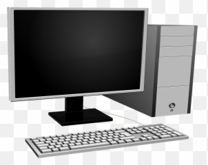 Computer Crystal Display Gray - Komputer Clipart Emoji