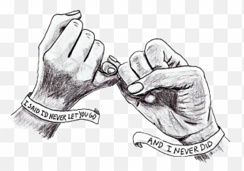 Couple Hands Pinkypromise Neverfreetoedit - Friendship Day Special Drawing Emoji,Pinky Promise Emoji