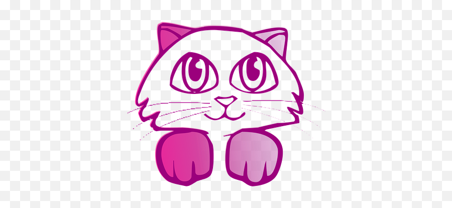 Free Pink Cat Cat Illustrations - Outline Images Of Cartoon Cats Emoji,Lady Cat Emoji