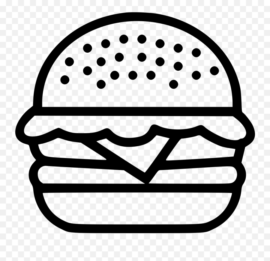 Hamburger Burger Food Junk Beef Chicken - Burger Png Black And White Emoji,Google Cheeseburger Emoji