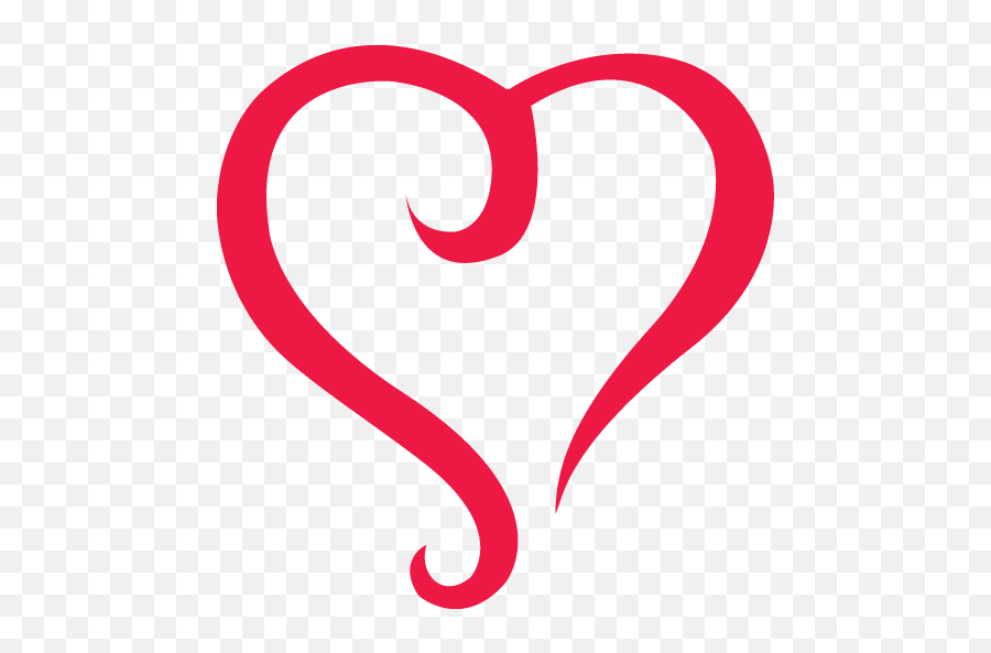 Red Outline Heart Png Image Download - Language Emoji,Jet Ski Emoji