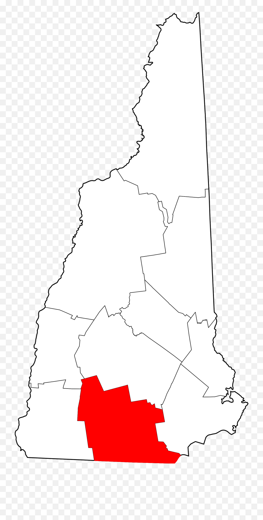 Map Of New Hampshire Highlighting Hillsborough County - Pelham Nh Emoji,Fb Emoji