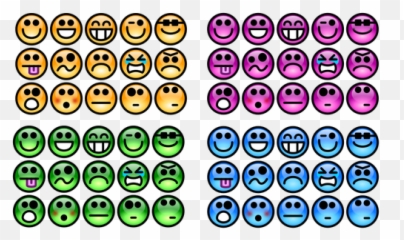 Glossy Smiley Set - Emotional Health Clipart Emoji,Shocked Emoji
