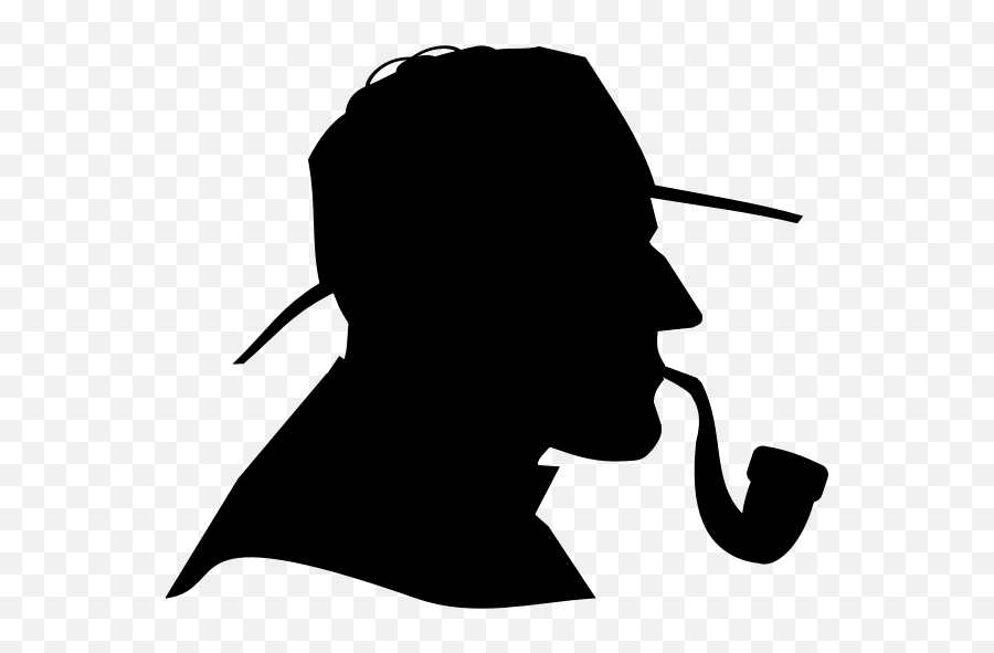 Silhouette Vector Image - Logo Sherlock Holmes Emoji,Sherlock Holmes Emoji