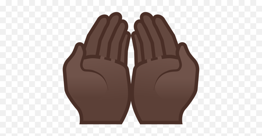 Emoji With Dark Skin Tone Meaning - Hand,Together Emoji