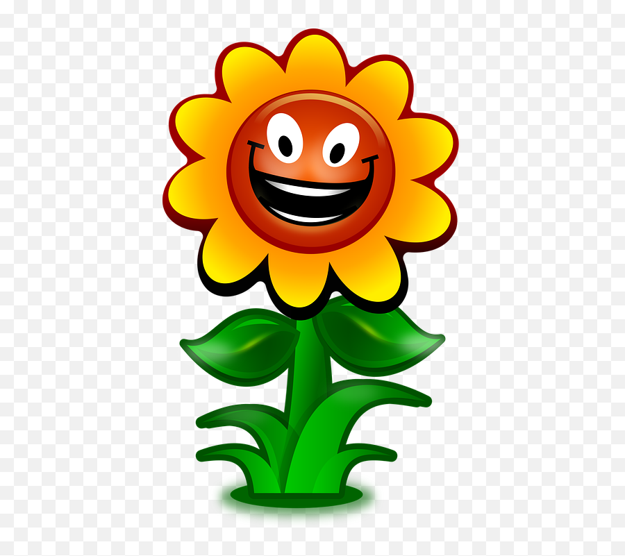Free Friendly Happy Vectors - Sunflower Clipart Cartoon Emoji,Dragon Emoji