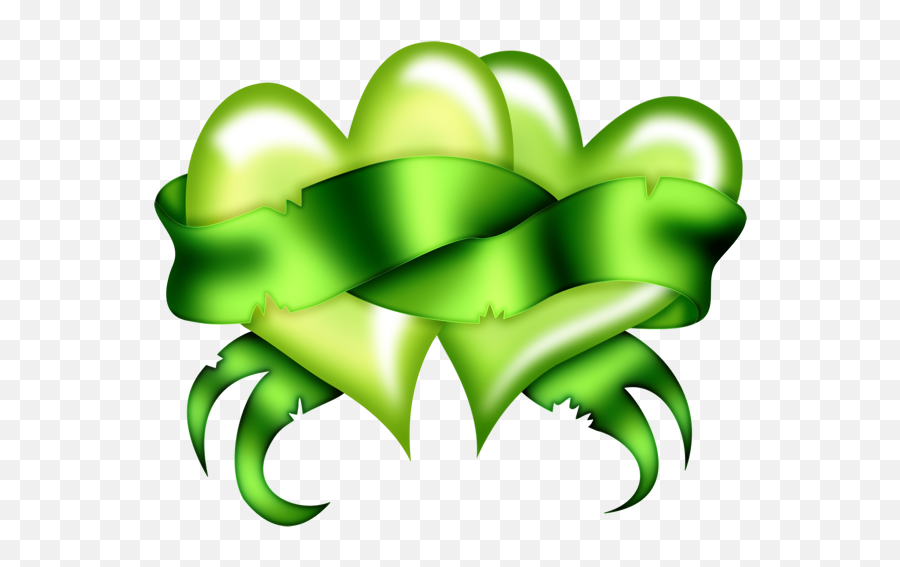 Lime Green Ribbon Hearts - Green Hearts Emoji,Green Ribbon Emoji