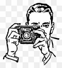 Clipart Camera Flash - Taking Photo Black And White Emoji