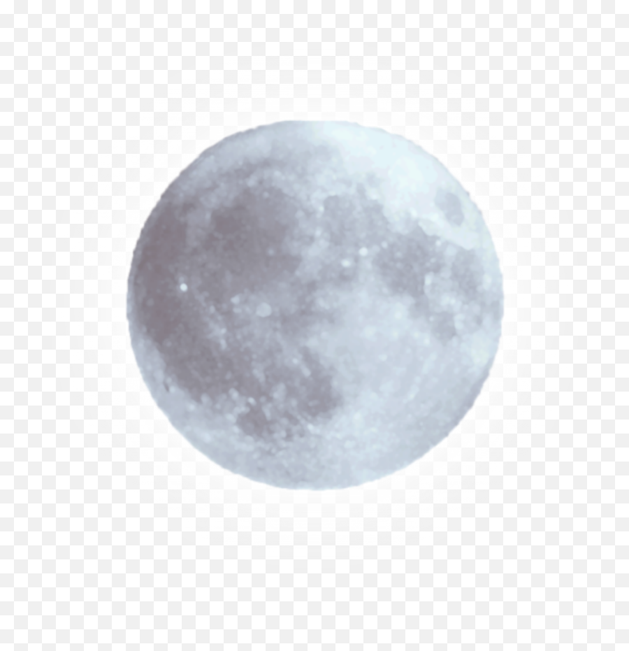 Ftestickers Sky Moon Fullmoon Aesthetic Luminous White - Transparent Background Moon Png Emoji,Full Moon Emoji