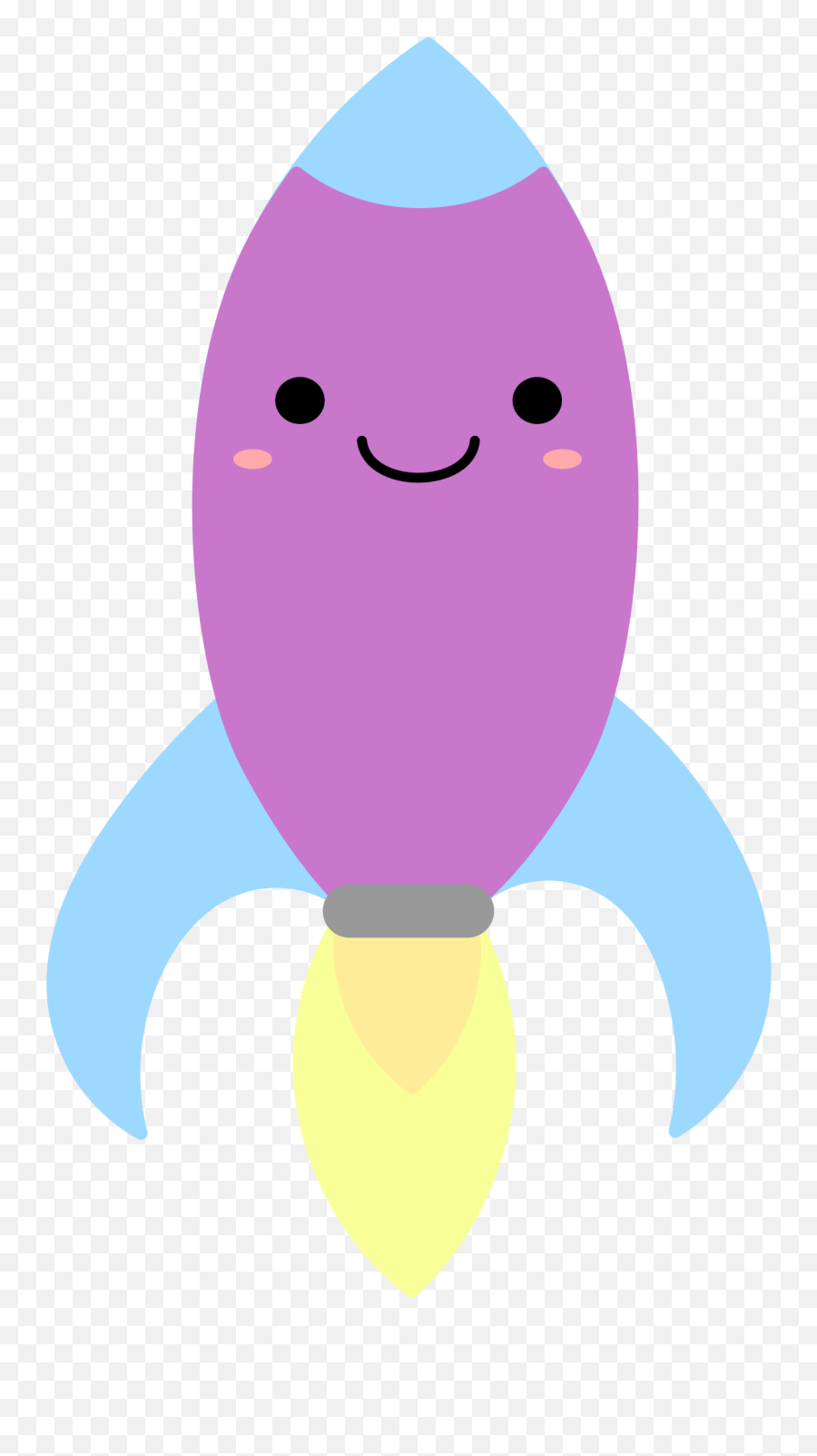 Kawaii Rocket Rocket Cute - Rocket Cartoon Png Pastel Emoji,Rocket Ship Emoji