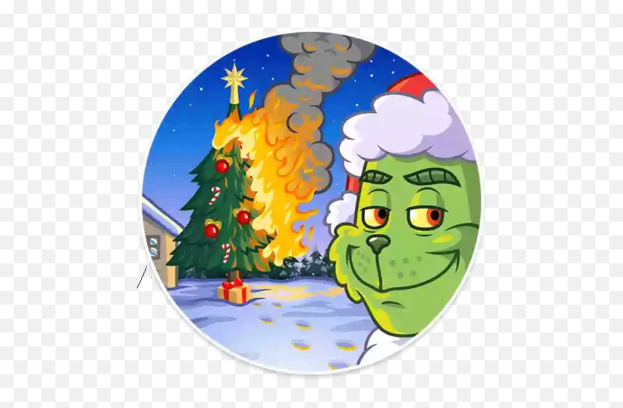 Fröhliche Weihnachten Whatsapp Stickers - Grinch Christmas Tree Cartoon Emoji,Grinch Emoji