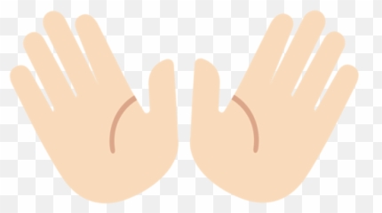 Light Skin Tone Emoji - Imagem De Maos Abertas
