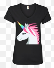 Unicorn Face Emoji Ladies V - Sisters Are Like Fat Thighs Pig,Cd Man Emoji
