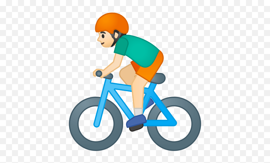 Person Biking Emoji With Light Skin Tone Meaning And - Bike Ride Emoji,Emoji 3.0