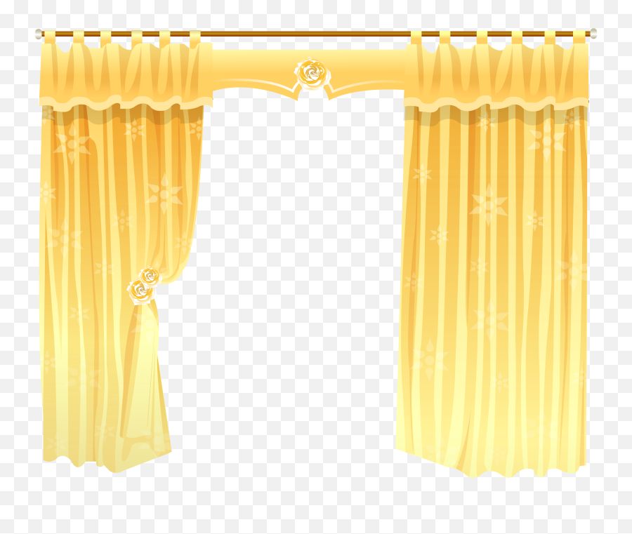 Curtains Clipart Cartoon Curtains Cartoon Transparent Free - Yellow With Curtains Background Emoji,Emoji Curtains