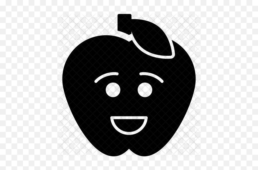 Smiling Apple Emoji Icon - Circle,Apple Emoji Vector Pack