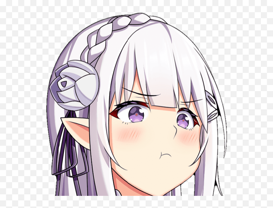 Get Funny Anime Emoji Png Pictures Everything All You Need - Emilia Pout,Ahegao Emoji