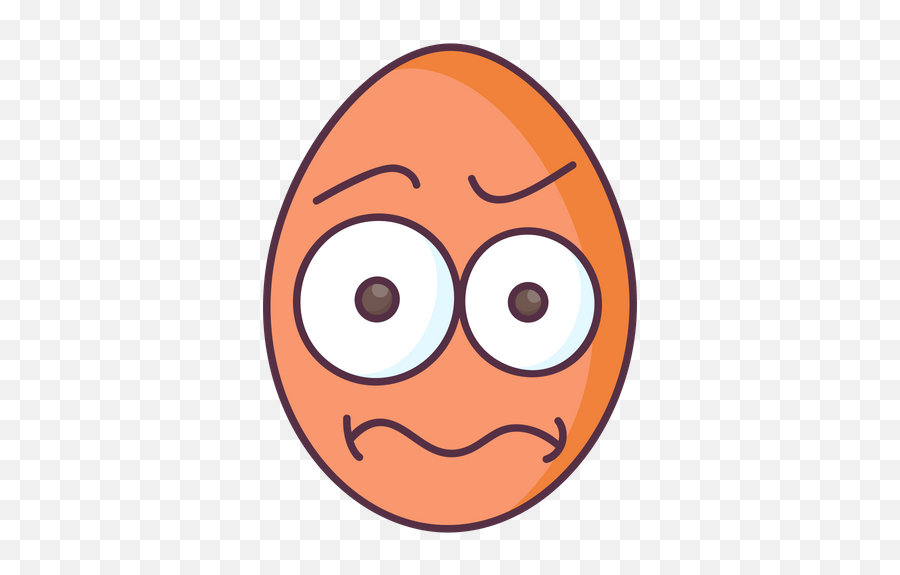 Frown Egg Icon Of Colored Outline Style - Available In Svg Happy Emoji,Frown Emoticon