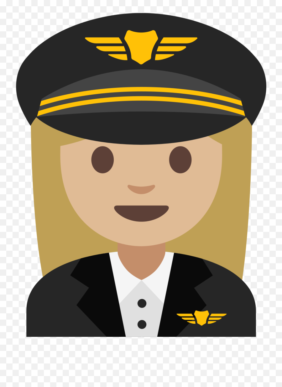 Emoji U1f469 1f3fc 200d 2708 - Woman Pilot Clipart,Officer Emoji