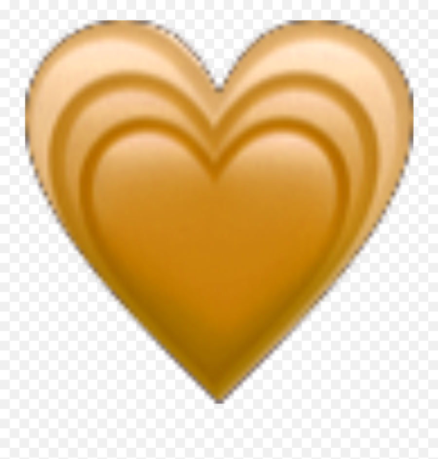 Gold Bronze Heart Emoji Pixle22 - Heart,Gold Emoji